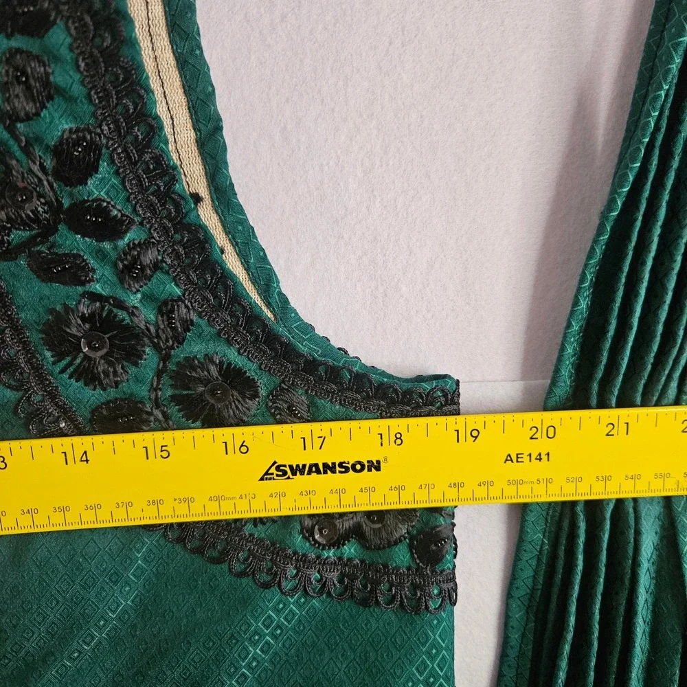 Vtg Kalotaszeg Transylvania‎ Embroidered Sequin Vest Pleated Wrap Skirt Apron